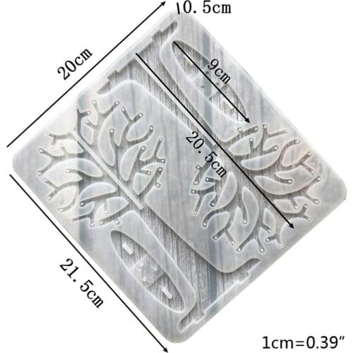 Q39C Christmas Tree Earrings Display Shelf Epoxy Resin Mold Pendant Necklace Showing Stand Rack Decorations Silicone Mould DIY