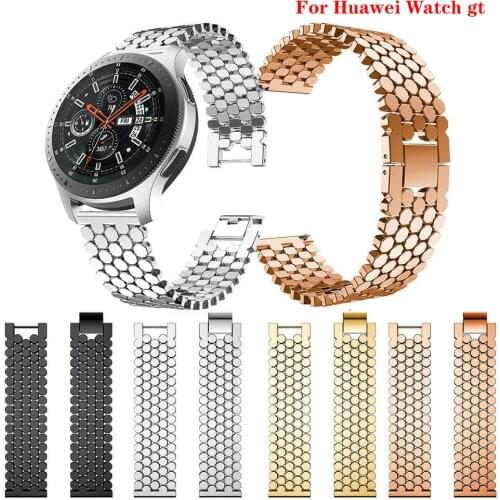 Stainless steel strap for Huawei Watch gt 2e/GT/GT2/46mm Watchband 22mm band for Galaxy gear watch 46mm s3 for Haylou Solar LS05