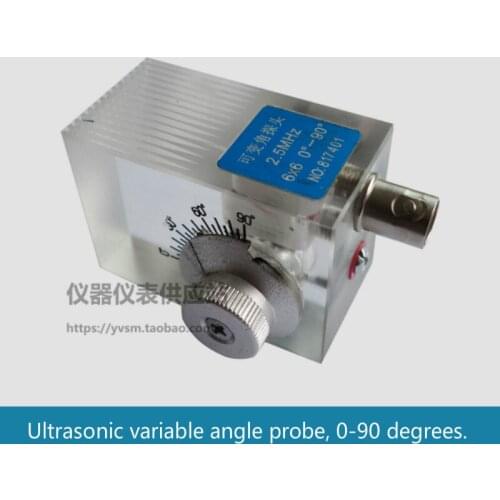 Ultrasound variable angle probe, 0-90 degree calibration angle, adjustable angle, Lamb wave P-wave and S-wave surface wave