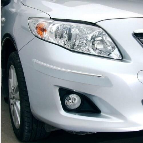 YCCPAUTO 2Pcs Car Styling Bumper Protector Anti-collision Strip Corner Guard Scratches Anti-rub Sticker Rubber Crash Bar Strip