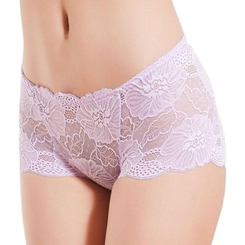 Women Underwear Lace Underpants Sexy Ultra-Thin Majtki Z Wysokim Stanem Middle-hi Waist Majtki Damskie Underwear for Women