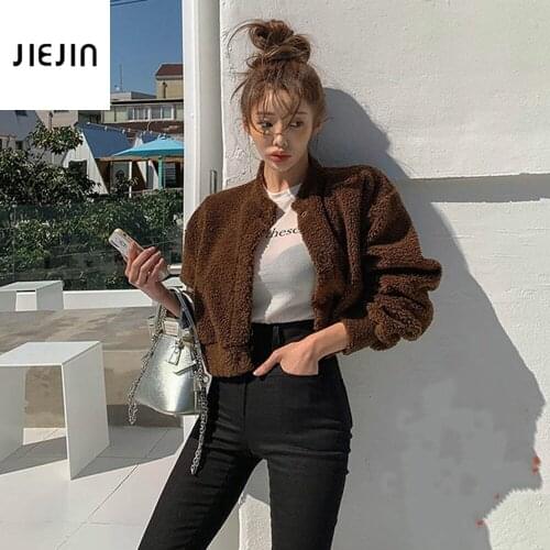 Women Winter Lamb Wool Coat Vintage Short Casual Jacket Winter Jacket Women Teddy Bear Coat Ladies Fleece Warm Outwear Jacket