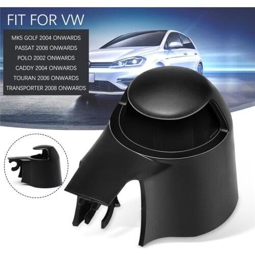 1Pc Car Rear Wiper Washer Arm Blade Black Cover Cap For VW MK5 Golf Passat Caddy Tiguan Touran Wiper Arm Nut Cover Caps