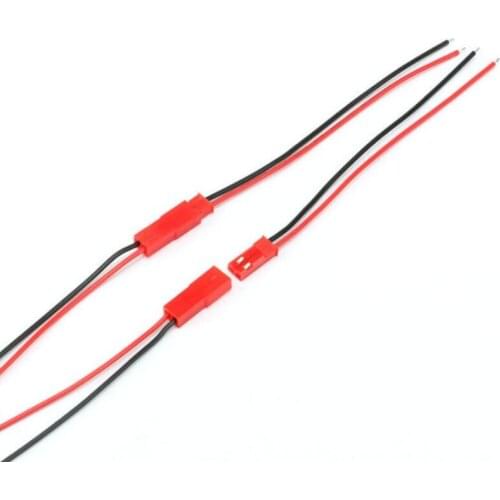 1000Pairs JST 2Pin Plug Male and Female EL Wire Cable LED Connector For 3528 5050 Single color LED Light Strip