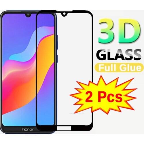 2pcs Full Glue For Huawei Honor 8a Tempered Glass Safety Protective Glass on honer 8a 8 Honor8 a a8 Screen Protector JAT L09 L29