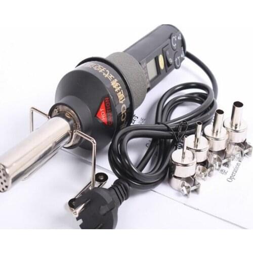 220V LCD Adjustable Electronic Heat Hot Air Gun Desoldering Soldering Station IC SMD BGA Rework 4 Nozzle 8018LCD