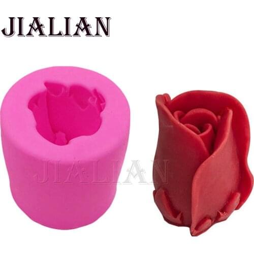 3D Silicone Mold Rose Flowers Shape Mould for Soap,Candy,Chocolate,Candle Cake Decorating Tools T0785
