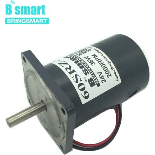 60SRZ-Y 12Volt DC Gear Motor 2000RPM 4000RPM 24V DC Permanent Magnet Motor 36W Adjustable Speed Reversible Electric Engine