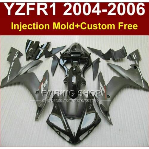 7gifts Injection racing motorcycle fairings kit for YAMAHA 04 05 06 YZFR1 YZF 1000 YZF R1 2004 2005 2006 flat black fairing kits