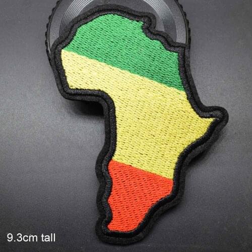 Australia Italy Africa Map Iron On Embroidered Clothes Patches For Clothing Stickers Garment Wholesale