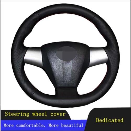 DIY Car Products Car Accessories Steering Wheel Cover Black Hand-stitched Artificial Leather For Toyota COROLLA 2011 RAV4 2012