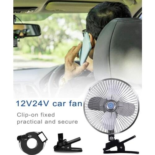12V/24V Automobile Electric Fan Car Vehicle Cooling Air Fans Car Powerful Strong Wind Cooling Blower Air Cooling Fan Dropship