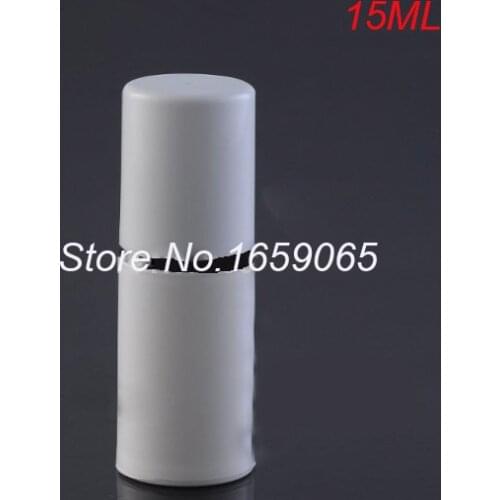 15ml white acrylic airless vacuum pump lotion bottle with white cap used for serum/lotion/emulsion/foundation Cosmetic Container