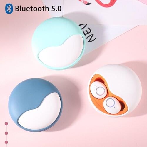 Wireless Earphone Bluetooth 5.0 TWS 3D Stereo Sound Earbuds Auto Connect Hands free Phone Call Mini Bass Earphones