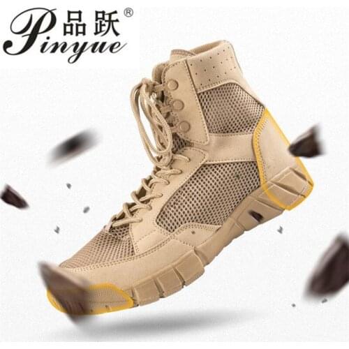 Men Boots Tactical Military Combat Boots Outdoor Hiking Boots summer Shoes Light Non-slip Men Desert Boots Ankle Boots