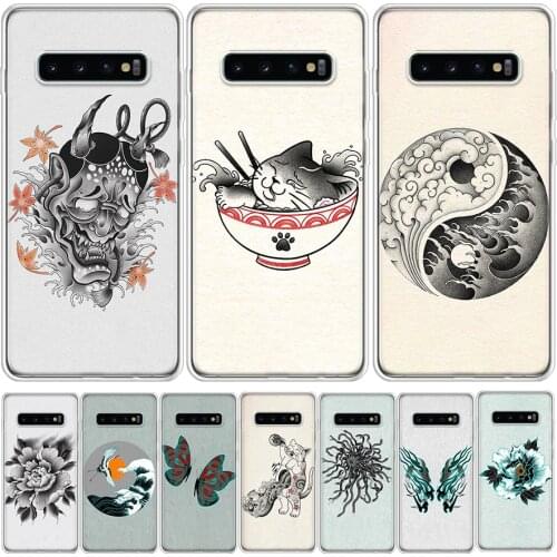Japanese tattoo art pattern Phone Case For Samsung GalaxyA90 A71 A70 A51 A50 A41 A40 A30 A21 A10 A9 A8 A7 A6Plus M30S A20E A01 A