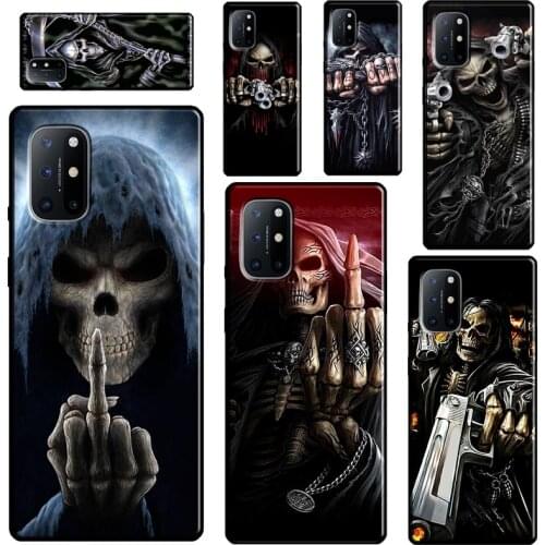 Grim Reaper Skull Skeleton For OnePlus 9 Pro 8 Pro Nord 8T 9R Case Cover For Realme 8 Pro 6 7 Q3 Pro GT C21 C11 C3