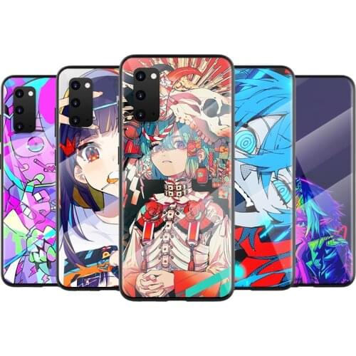 Tempered Glass Cover Neon Oni Girl Anime For Samsung Galaxy A91 A81 A72 A71 A52 A51 A41 A31 A21 S EU A11 A01 Phone Case