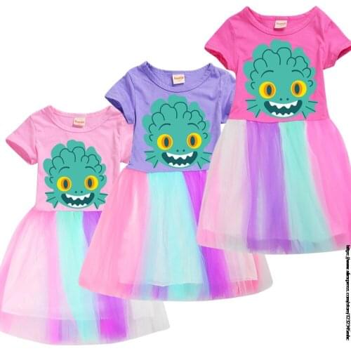 Children Dances Dress for Girls Cute Princess Dress Kids Baby Gifts Intant Party Clothes New movie Luca Clothing