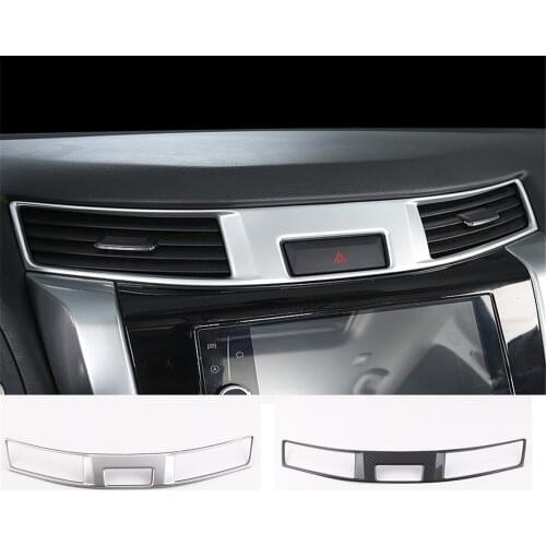For Nissan Navara NP300 2017 2018 2019 Car styling Carbon fiber Center Console Air Conditioning Outlet frame cover Stickers trim