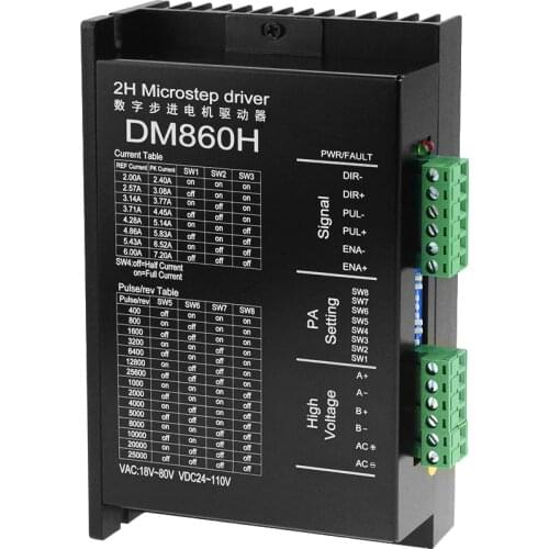 Stepper motor driver DM860H microstep motor brushless DC motor shell for 57 86 stepper motor Nema23 34