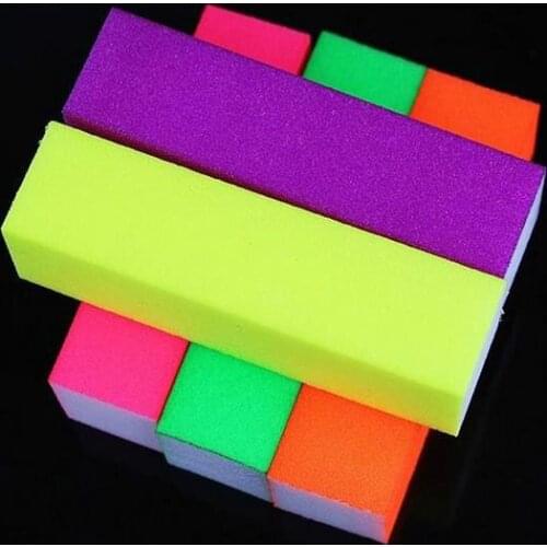 Fluorescent Color Buffing Sanding Buffer Block Files Manicure Nail Art Tips Women Manicure Tools