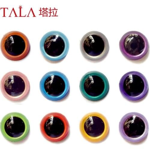 100pcs 8mm/9mm/10mm/12mm/13mm/15mm/18mm Color Eyes Safety Animal Eyes for doll Unique eyes for toy 12 color can be chosen