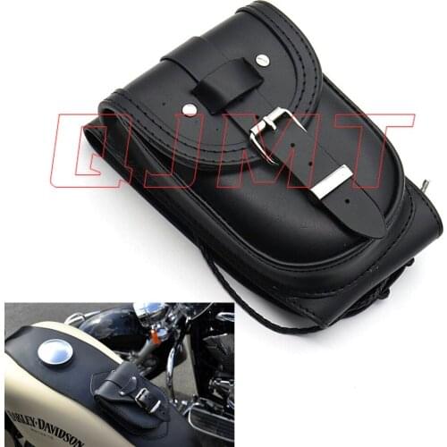 PU Leather Fuel Tank Chap Cover Panel Bag Fit For Harley Sportster XL 883 1200 48