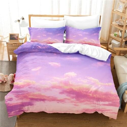 Beautiful Sunset Bedding Set For Bedroom Soft Bedspreads Bed Home Comefortable Duvet Cover Quality Quilt Cover And Pillowcase