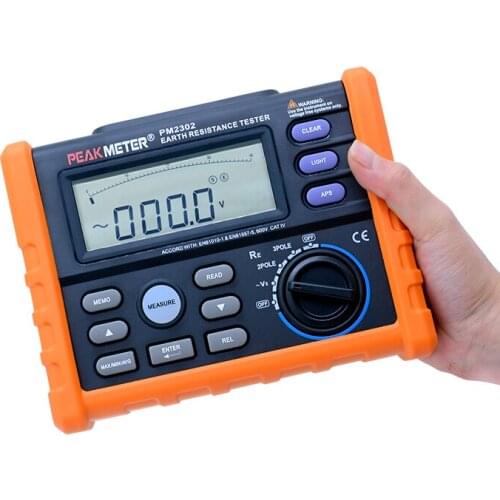 MS2302 With Analogue Bar Display to 4K Ohm Digital Earth Resistance Meter Tester