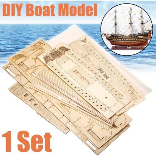 1 Set DIY Handmade Assembly Wooden Sailing Boat Model Kit Ship Handmade Assembly Kids Toys Decoration Gift