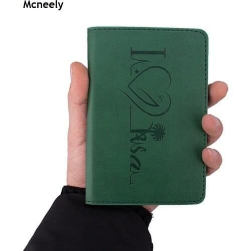 New PU Leather Passport Protector Cases Saudi Arabia Passport Cover Credit Card Portable Travel Id Card Holder for Women Men