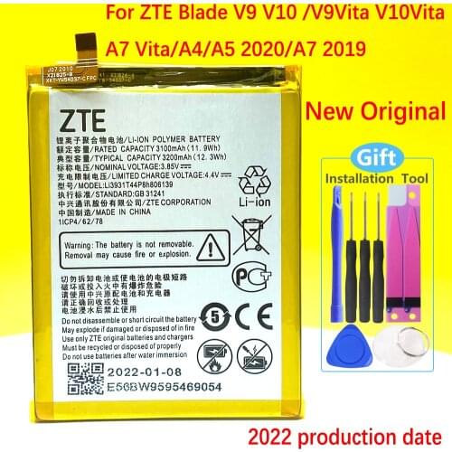 NEW Original 3200mAh Battery For ZTE Blade ZTE Blade A4 A0722 V9 /A7 2019 Li3931T44P8h806139 Phone High Quality