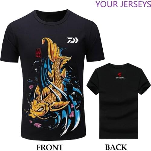 Daiwa Fishing Clothings Quick Dry Sun Protection Shirts Anti-UV Clothes Short Sleeve Sport T-Shirt