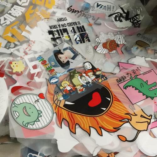 Wholesale 15pcs/lot Random cartoon large Heat transfer fashion iron in boys and girls T-shirt for clothing accessories