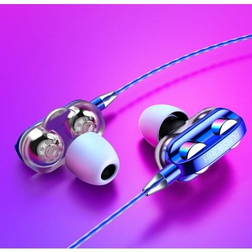 Wired Earphone High Bass 6D Stereo In-Ear Earphone Earbuds Sport Headphones For Samsung Xiaomi 3.5mm Straight Jack With Ear Cap