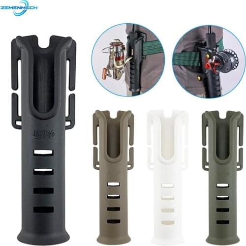 Fishing Tackle Nylon Belt Rod Holder Portable Pole Inserter Fishing Rod Pesca Rack Quick Belt Holder Inserting Device Accessory