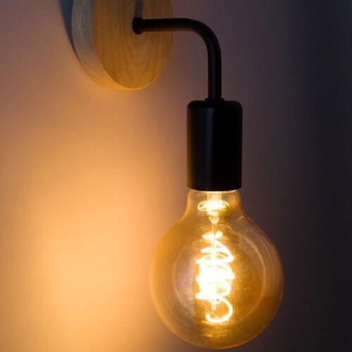 220V Modern Minimalist Nordic Bedside Wall Sconce Creative Living Room Wood Fitting E27 Base Lighting Corridor Aisle Lamp