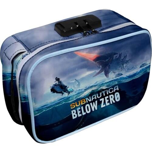 Subnautica Below Zero Tobacco Bag Portable Storage Carrying Stratification Case Password Lock Zipper Box Makeup Organizer Bag