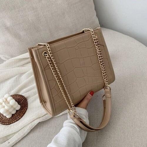 Crossbody Bags for Women Shoulder Bags Handbag Women Bag Retro 2021 New Fashion Chain Purse Large-Capacity Zipper Stone Pattern
