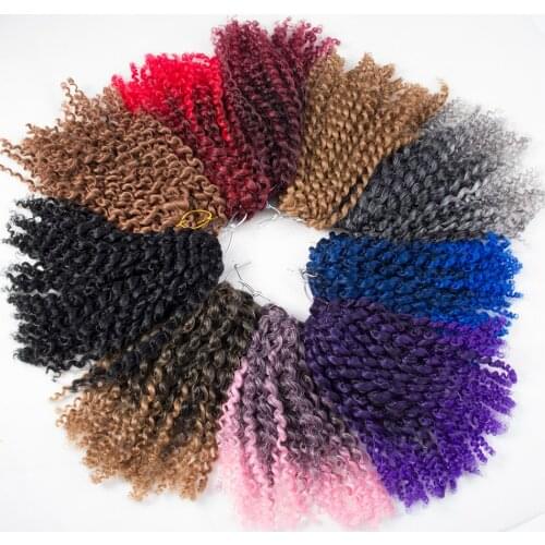 Qp hair Crochet Braids Ombre Spring Twist Hair High Tempe Synthetic Hair Extensions Braids 8" 10" 12" Marlibob Braids
