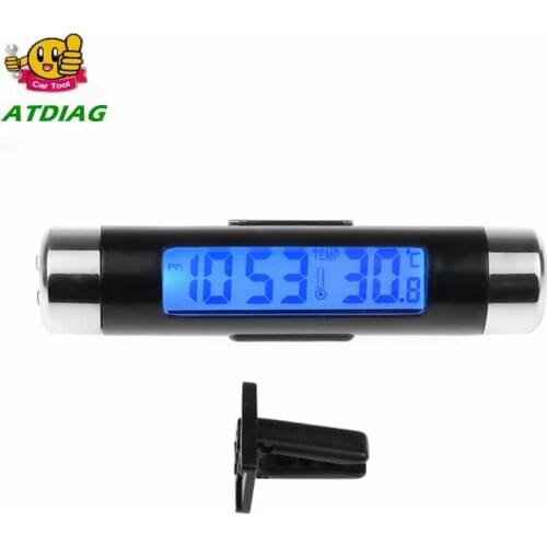 High Quality 2in1 LED Digital Car Clock Thermometer Temperature Auto LCD Backlight For Most cars Free Shipping