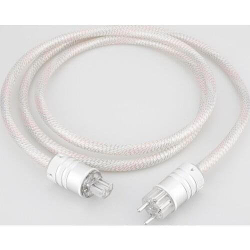 High Quality Valhalla power line HIFI POWER CABLE 7N OFC Power Cord with EU Plug Amplifier CD, Decoder, Power Wire