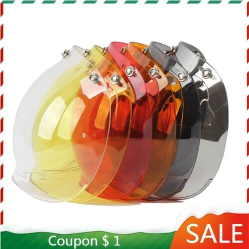 Open Face Helmet And Safety Visor Motorcycle Bubble Visor Casco Moto Lens Capacete Bubble Shield Motorcycle Helmets Accessorie