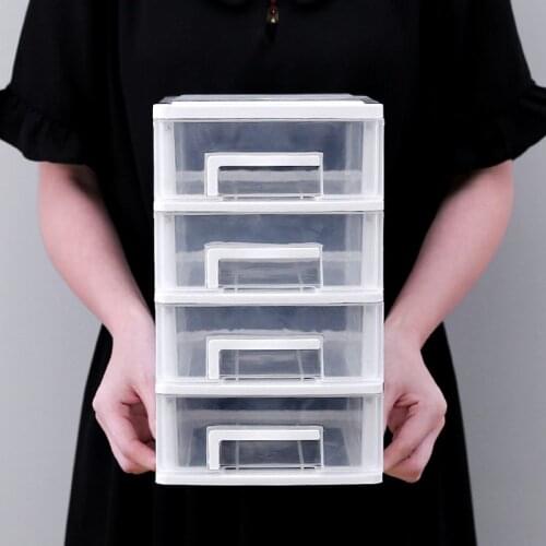 Women Bathroom Cosmetics Jewelry Organizer Office Desktop Stationery Pen Ruler Multilayer Drawer Makeup Storage Box Accessories