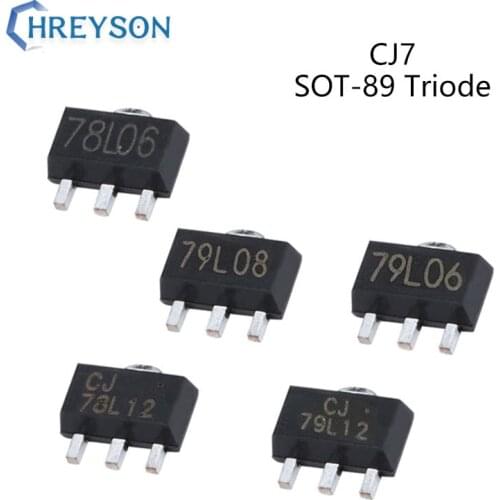 10Pcs Positive Voltage Regulator Transistor Triode CJ79L08 8V CJ79L12 12V CJ78L05 CJ78L06 CJ78L08 CJ78L12 CJ78L15 IC SOT-89