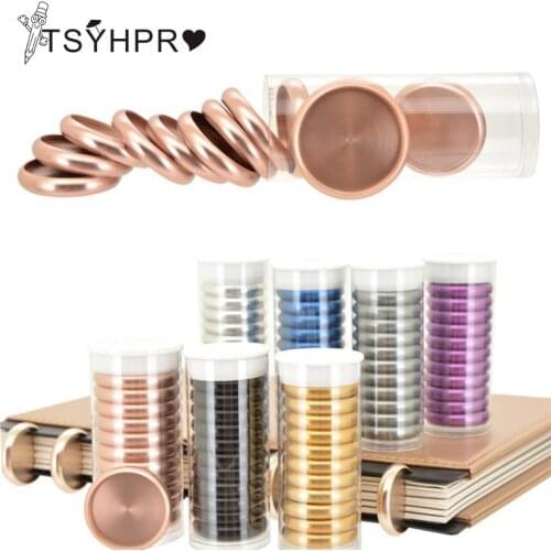 11 Pcs/Box 24/28mm Luxury Metal Binding Disc for Notebooks/Planner Diy Loose Leaf Binder Rings Notebook Accessorries CX19-008
