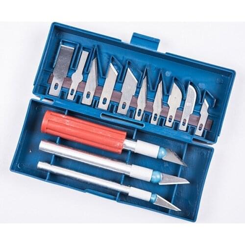 13pc carved metal carving knife metal k steel plastic pencil sharpener cutting knife cutting 3pc knife +10PC BLADES