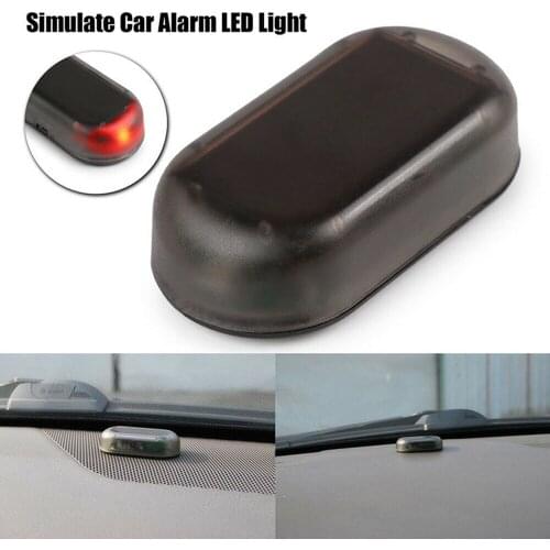 1x Car Fake Security Strobe Light Solar Powered Alarm Warning Lamp Anti Theft Wireless Caution Lamp LED Flashing Imitation Light
