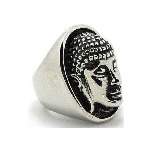 2016 Popular Big Budha Ring 316L Stainless Steel Top Quality Fashion New Design Biker Ring